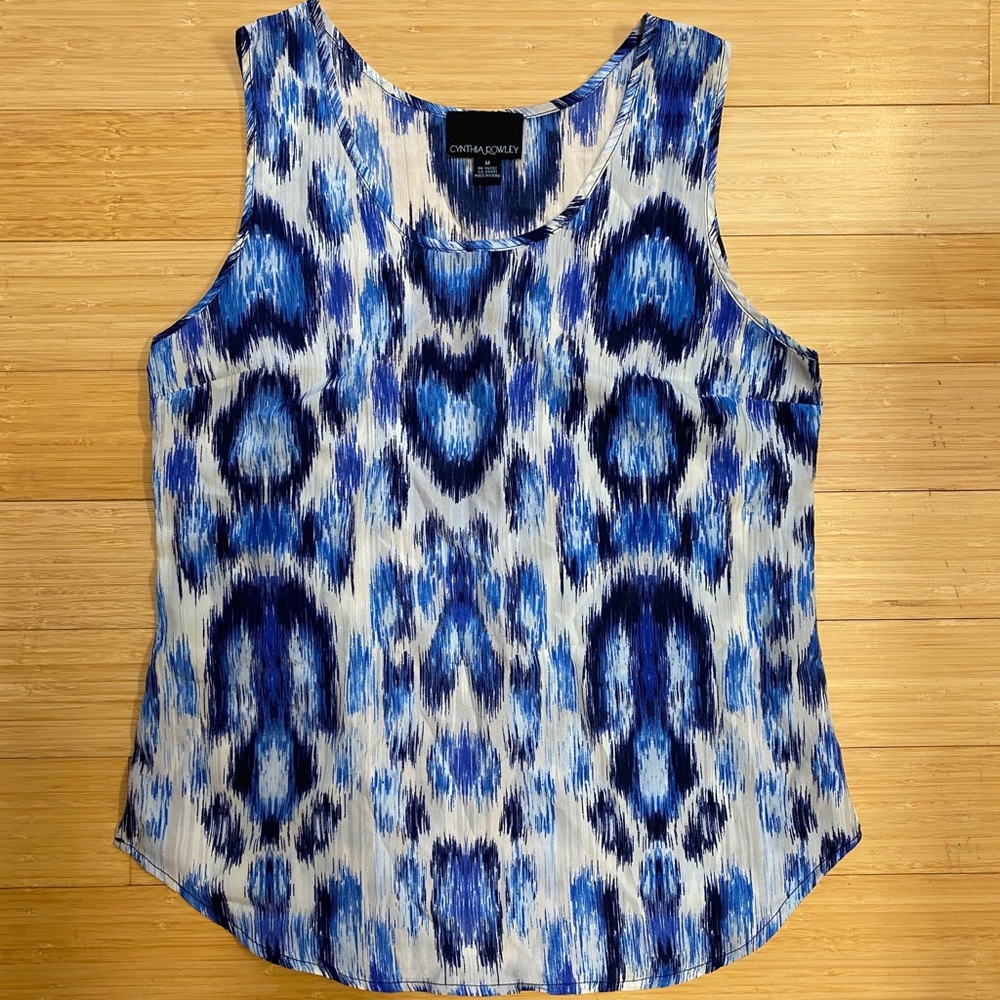 Cynthia Rowley Blouse with Blue pattern
